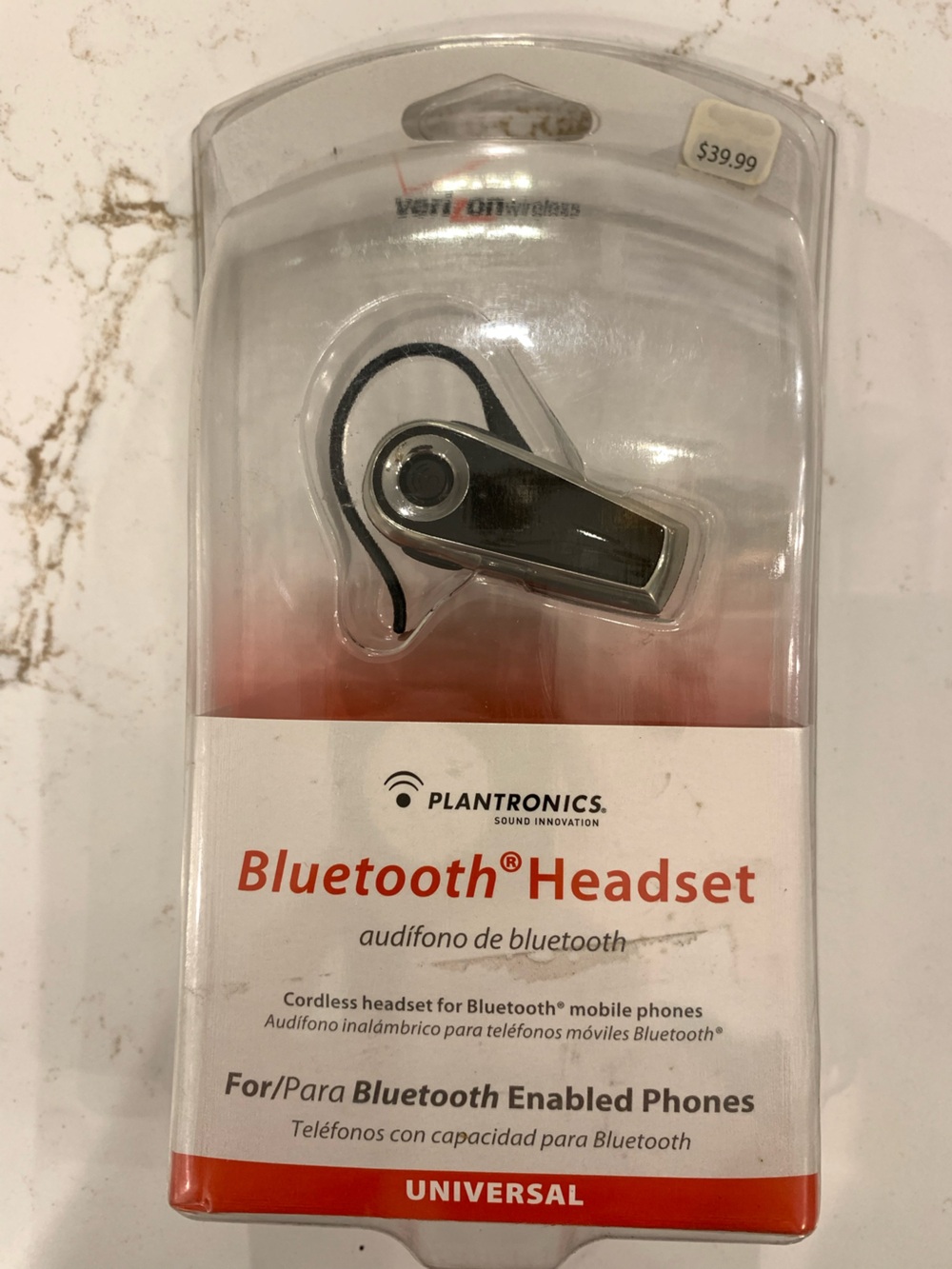 Plantronics Bluetooth Headset Verizon Wireless Compatible Handsfree Earphone NEW